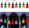Halloween 8 Pcs Lighted Hanging Witch Ghost Hats Decorations, Halloween Indoor Outdoor Remote Control String Lights 8 Lighting Modes, Glowing Witch Hat for Garden, Yard, Tree